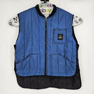 Vintage Refrigiwear Vest Mens XL Full Zip Puffer Outdoors Quilted Workwear